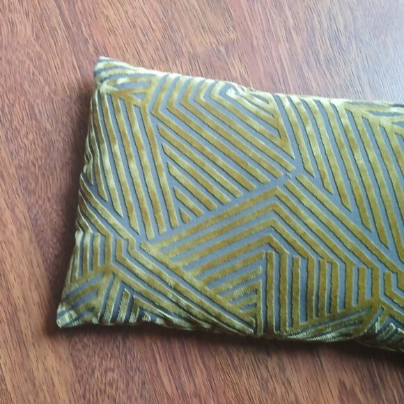 Geometric Gold and Silver Throw Pillow - Picture 2 of 4